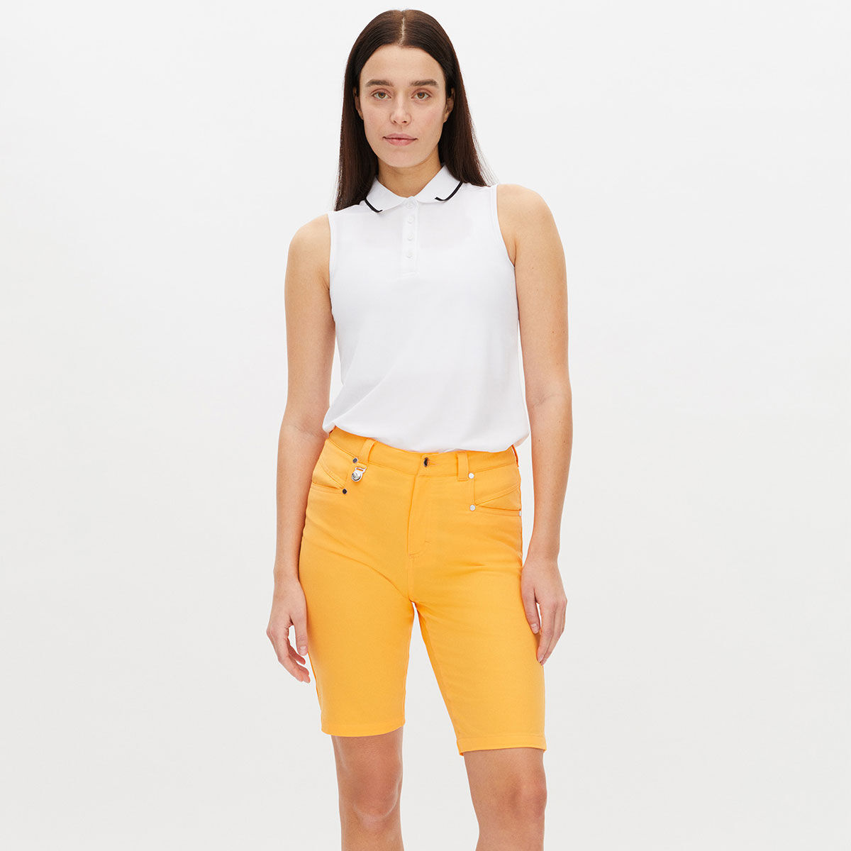 Rohnisch Womens Chie Bermuda Golf Shorts, Female, Blazing orange, 12 | American Golf