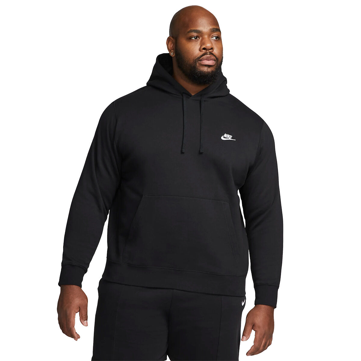 Nike Men’s Sportwear Club Fleece Golf Hoodie, Mens, Black/white, Large | American Golf