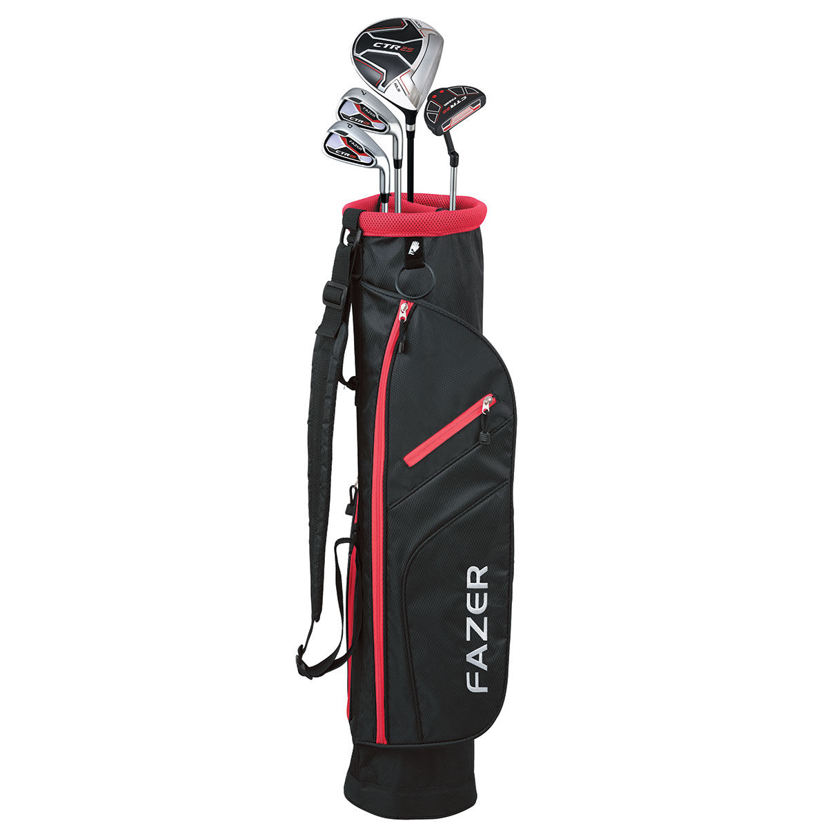 Fazer Black, Red and Silver CTR25 Right Hand Starter Golf Package Set| American Golf