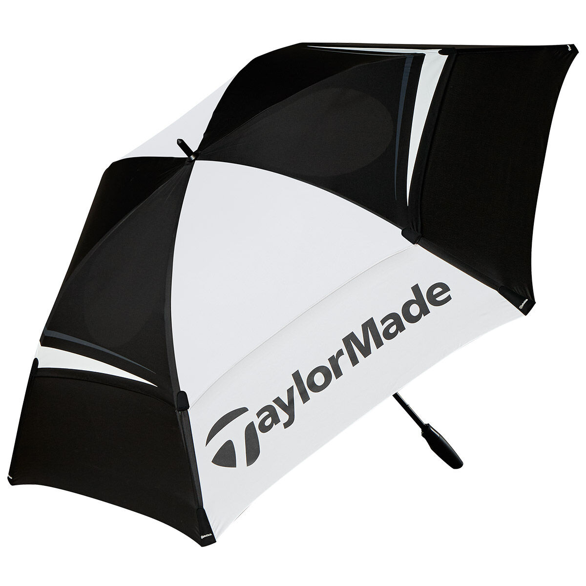TaylorMade 68"" Double Canopy Golf Umbrella, Mens, Black/white, 68 inches | American Golf