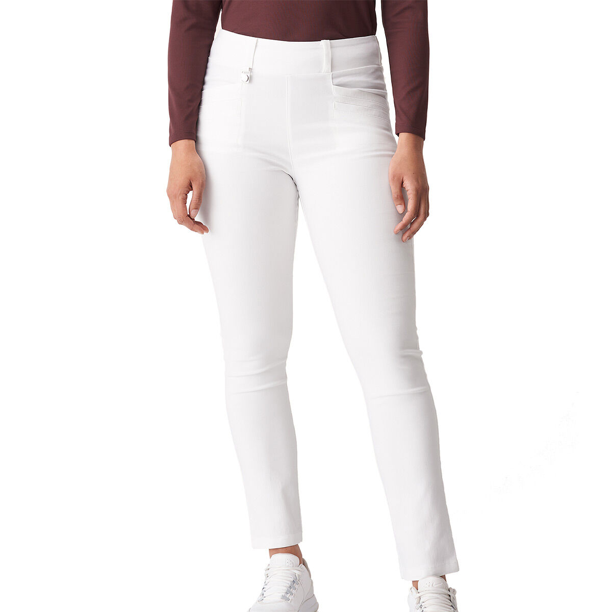 Rohnisch Womens Embrace Stretch Golf Trousers, Female, White, 14 | American Golf