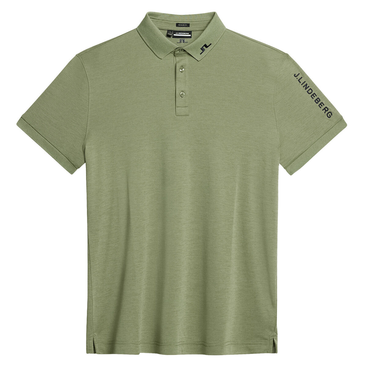 J.Lindeberg Men’s Tour Tech Golf Polo Shirt, Mens, Oil green, Medium | American Golf