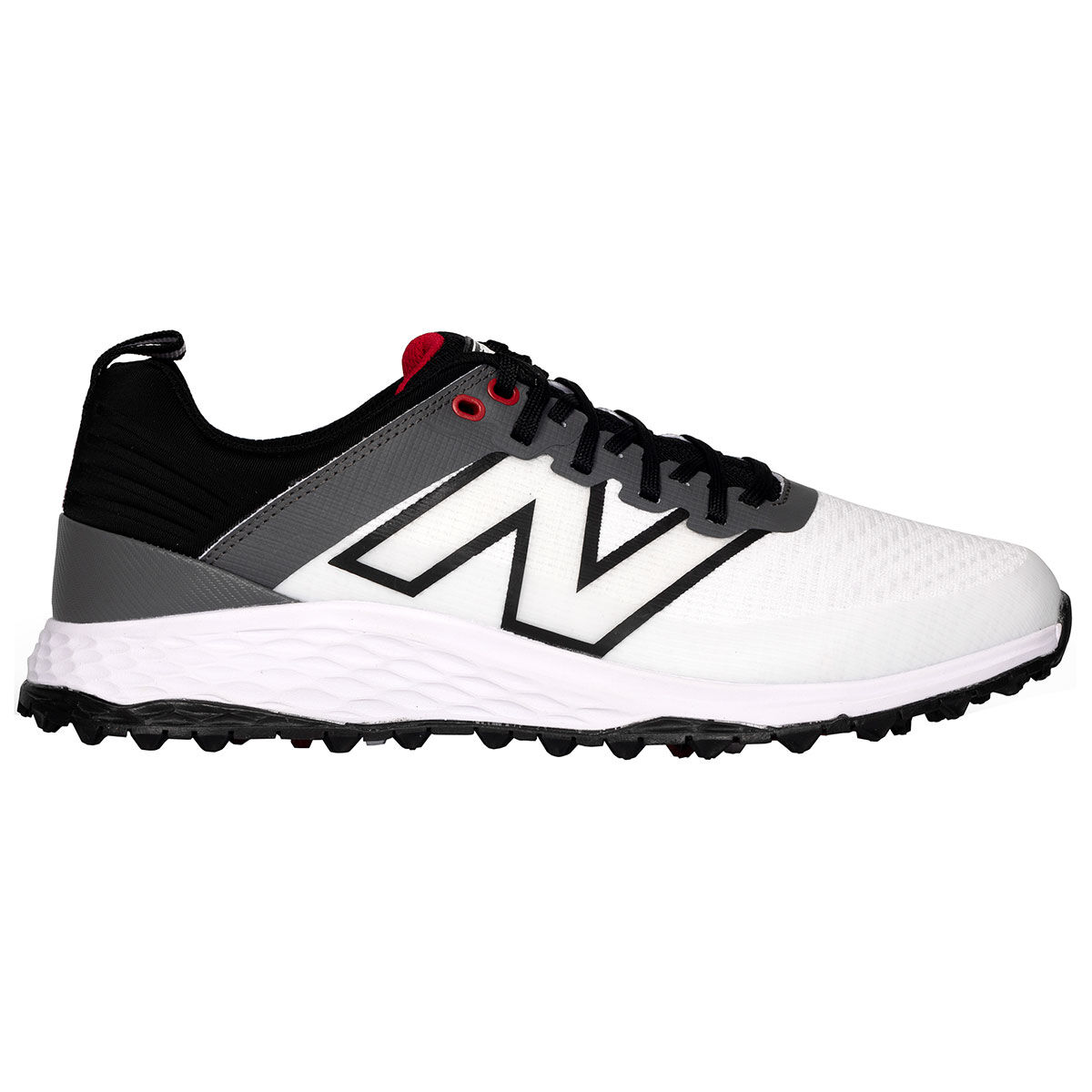 New Balance Men’s Fresh Foam Contend V2 Waterproof Spikeless Golf Shoes, Mens, White/black, 7 | American Golf