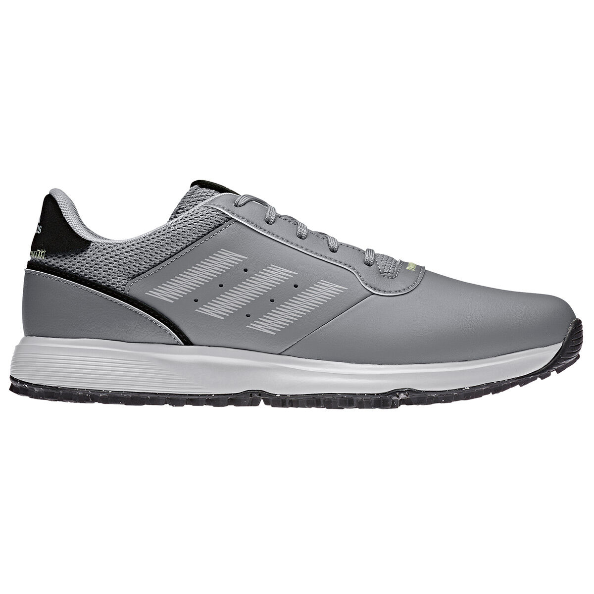 adidas Men’s S2G Leather Waterproof Spikeless Golf Shoes, Mens, Grey/grey/core black, 8, Regular | American Golf