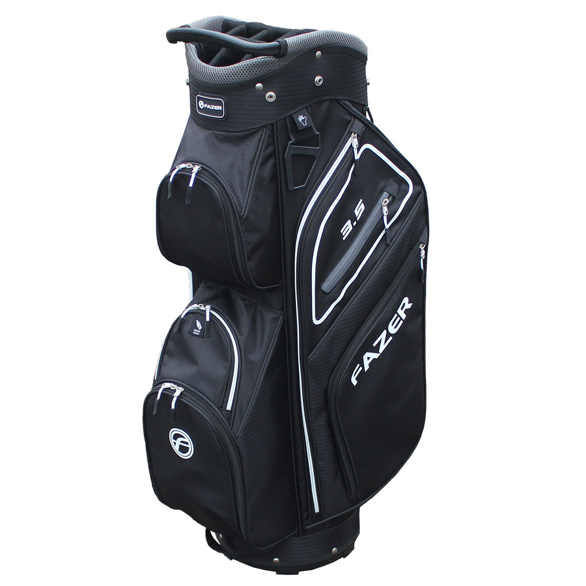 Fazer 3.5 Lightweight Golf Cart Bag, Black/silver, 9" | American Golf