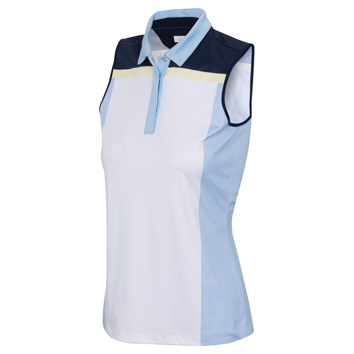 Greg Norman Womens Bahia Sleeveless Golf Polo Shirt, Female, White, Medium | American Golf