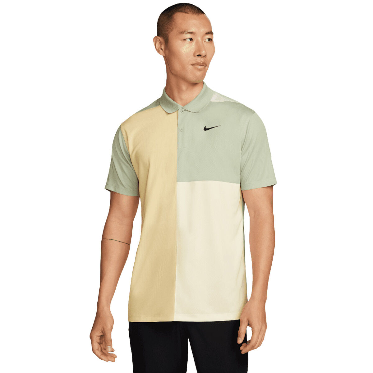 Nike Men’s Dri-FIT+ Victory Blocked Golf Polo Shirt, Mens, Honeydew/coconut milk/pale van, Xl | American Golf