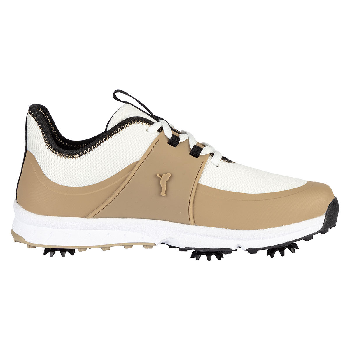 GOLFINO Women’s Beige and White Comfortable Linda Waterproof Spiked Golf Shoes, Size: 4 | American Golf