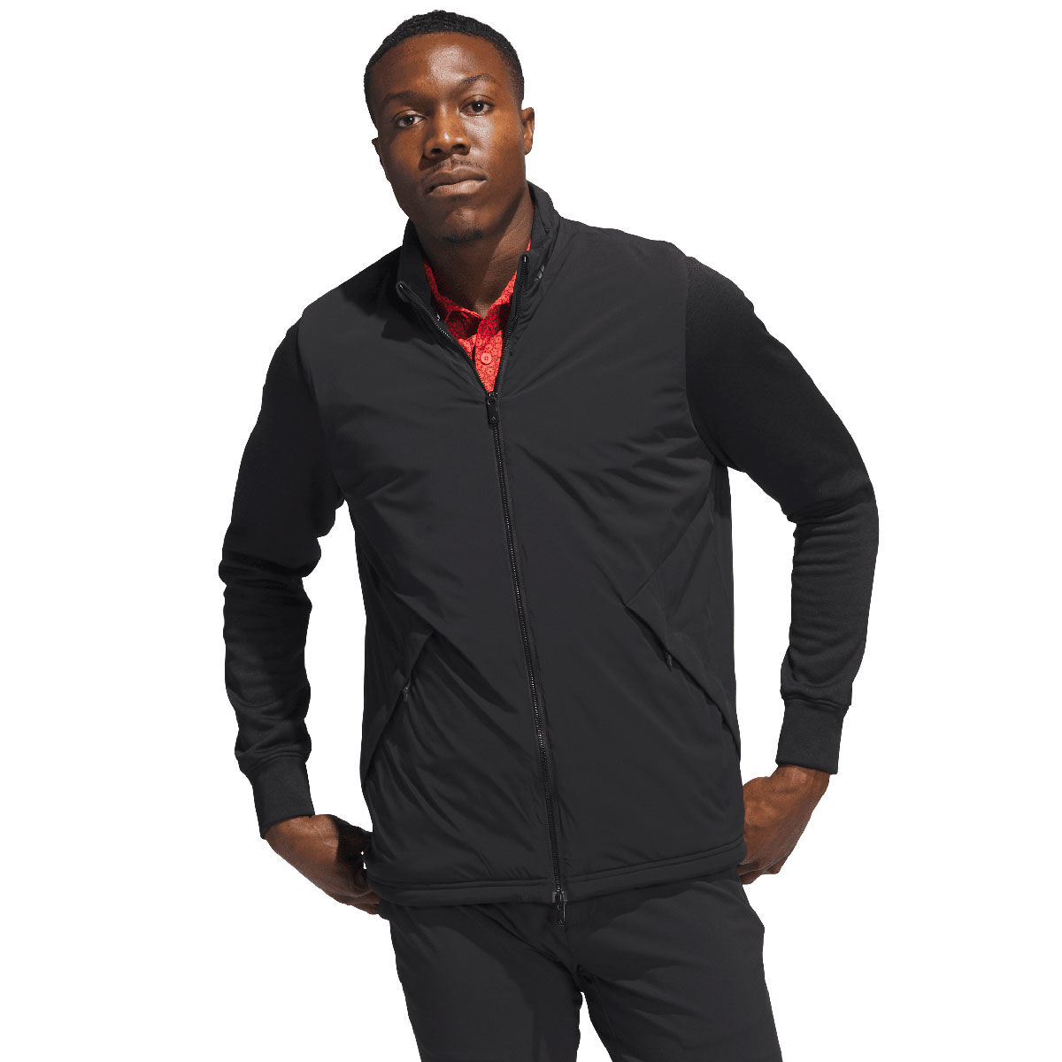 adidas Ultimate365 Tour Frostguard Full Zip Padded Golf Jacket, Mens, Black, Small | American Golf