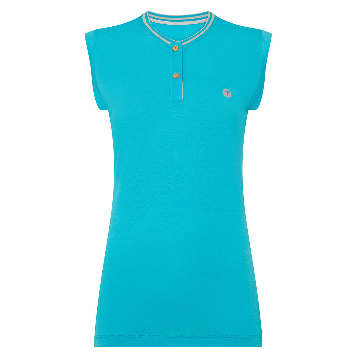 Ocean Tee Womens Oceanic Sleeveless Breathable Golf Polo Shirt, Female, Aqua, Small | American Golf