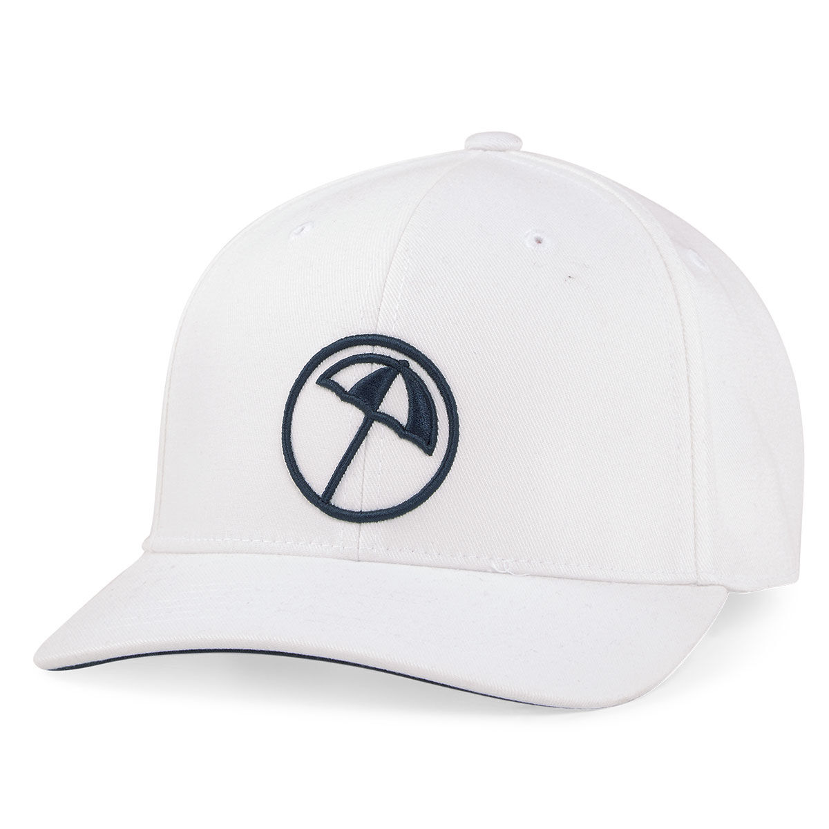 PUMA Golf White, Navy Ap Circle Umbrella Snapback Cap, Bright White/Navy Blazer, Size: One Size | American Golf