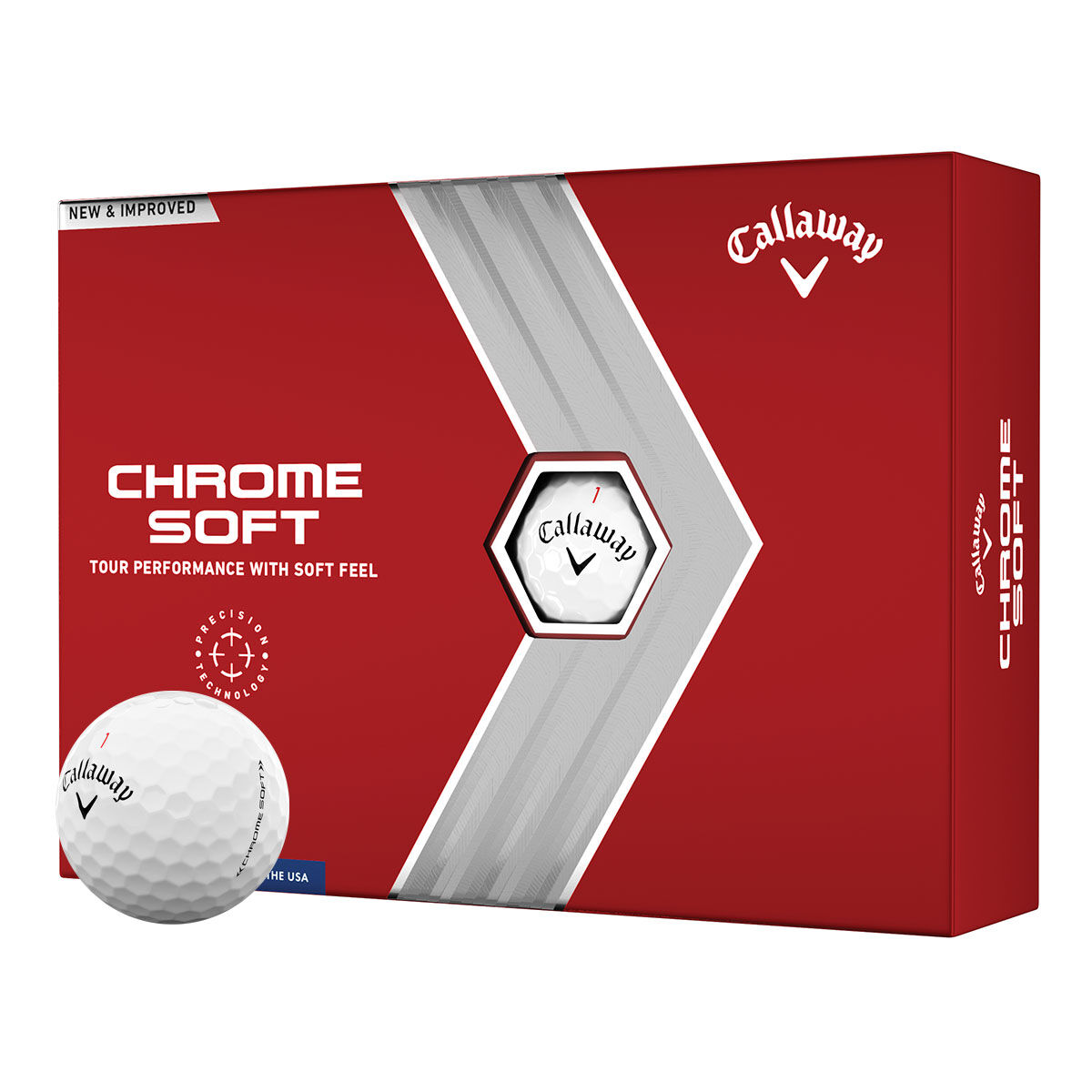 Callaway Golf Chrome Soft 12 Golf Balls, Male, White  | Online Golf
