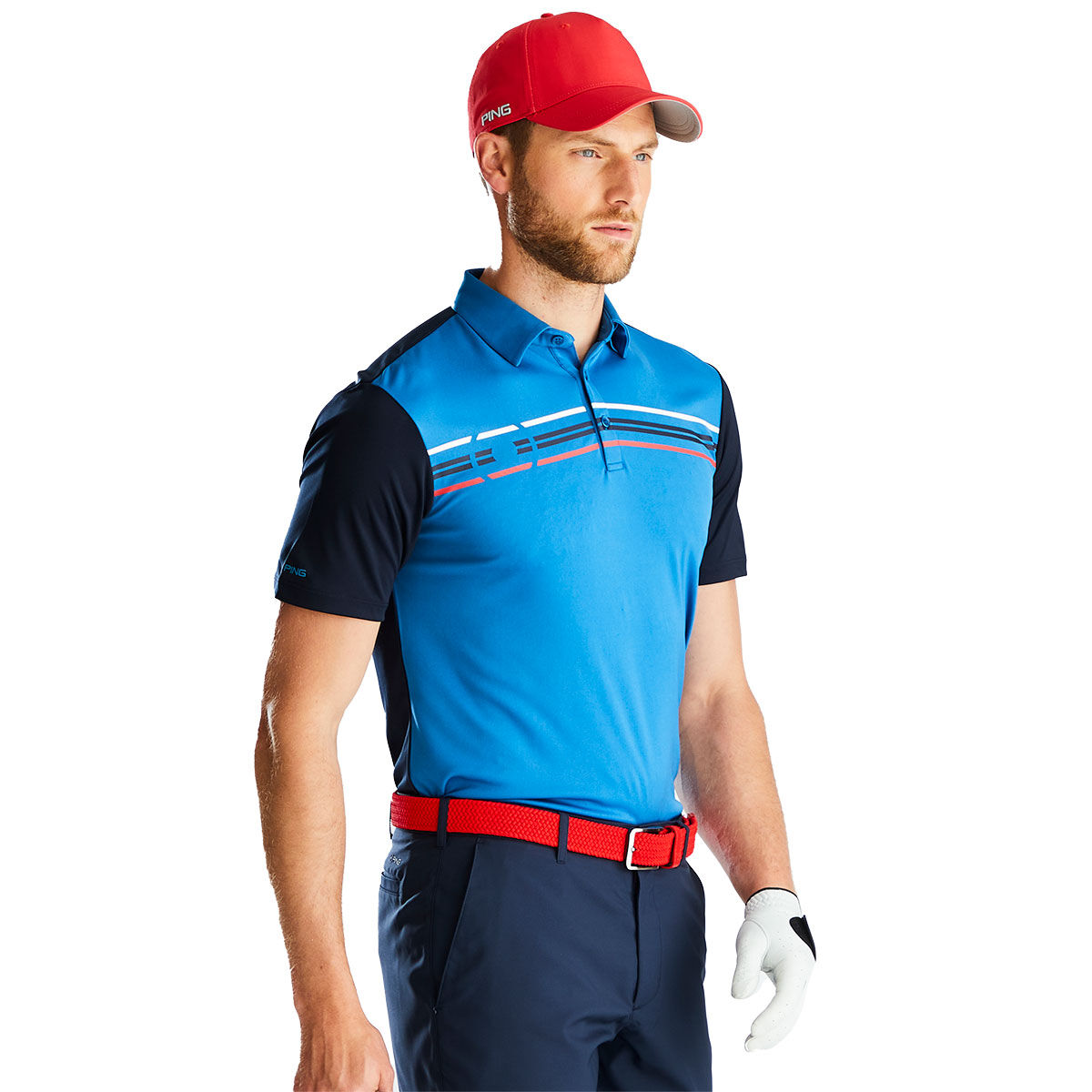 PING Men’s Morten Golf Polo Shirt, Mens, Blue, Small | American Golf