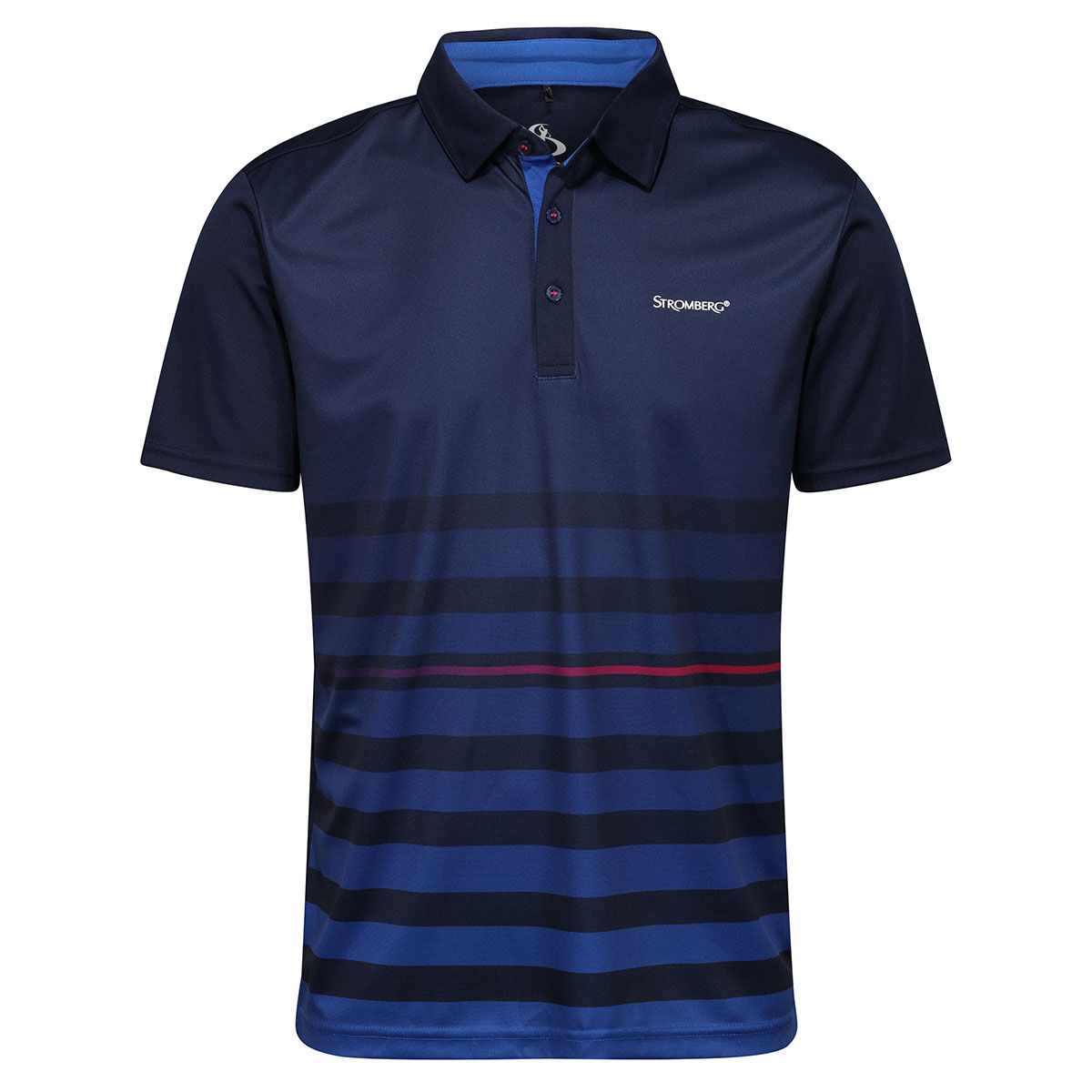 Stromberg Men’s Erebus Stripe Stretch Golf Polo Shirt, Mens, Peacoat/true blue, Small | American Golf