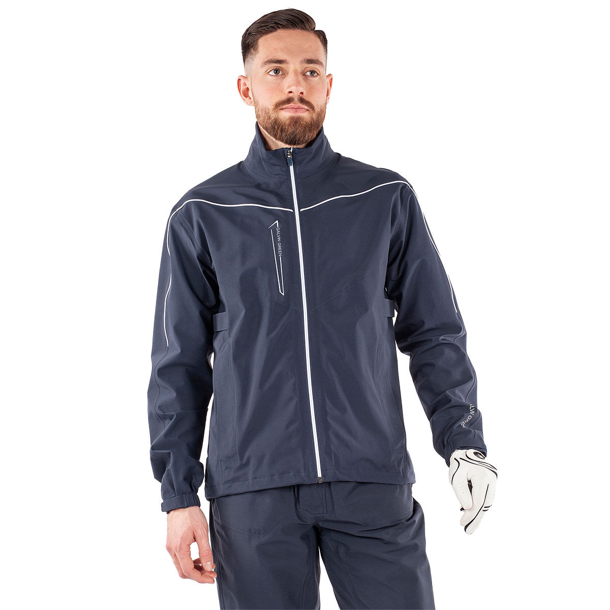Galvin Green Men’s Armstrong Waterproof Golf Jacket, Mens, Navy/white, Small | American Golf