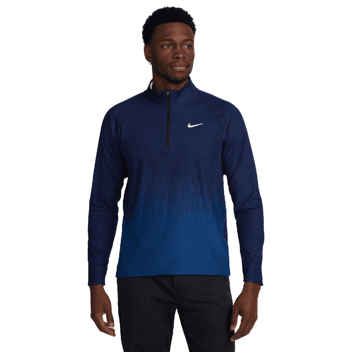 Nike Men’s Tour Dri-FIT ADV Half Zip Golf Mid Layer, Mens, Midnight navy/white/blue, Medium | American Golf