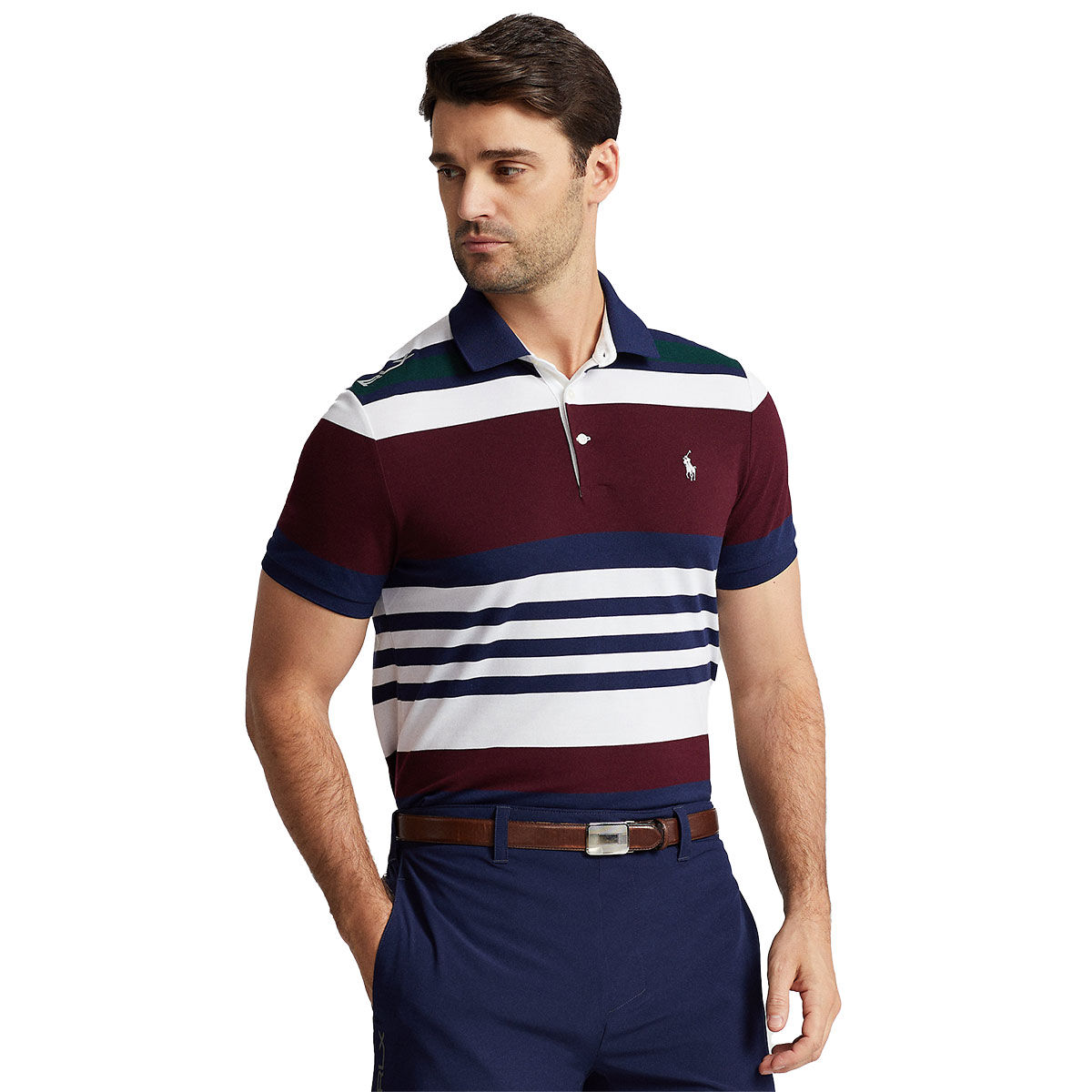 Ralph Lauren Men’s Custom Slim Fit Performance Golf Polo Shirt, Mens, Harvard vine, Small | American Golf