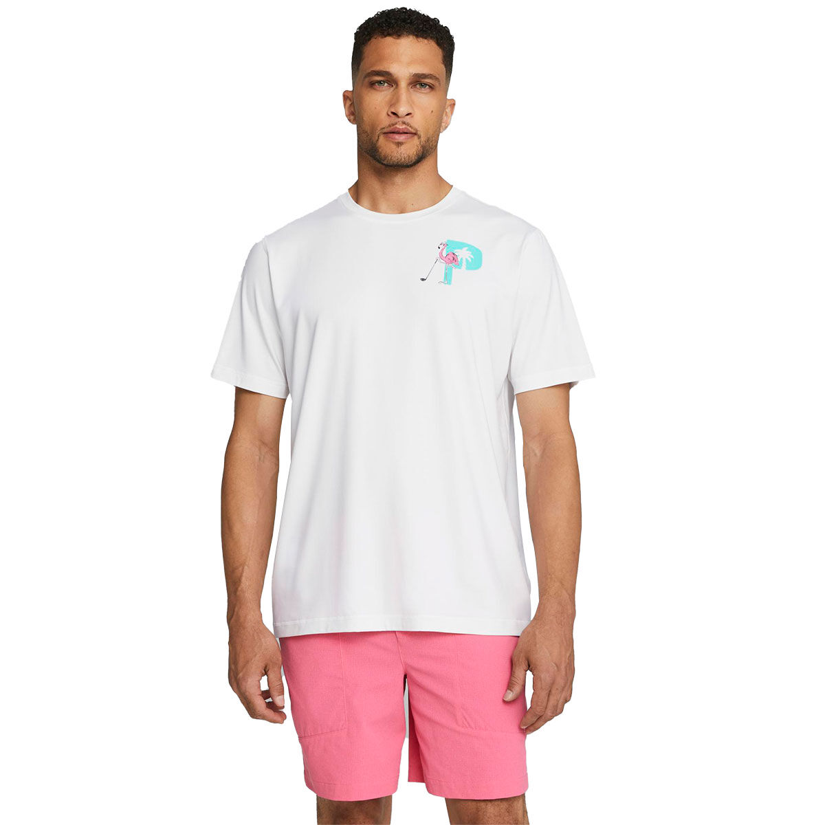 PUMA x Palm Tree Crew Graphic Golf T-Shirt, Mens, White, Medium | American Golf
