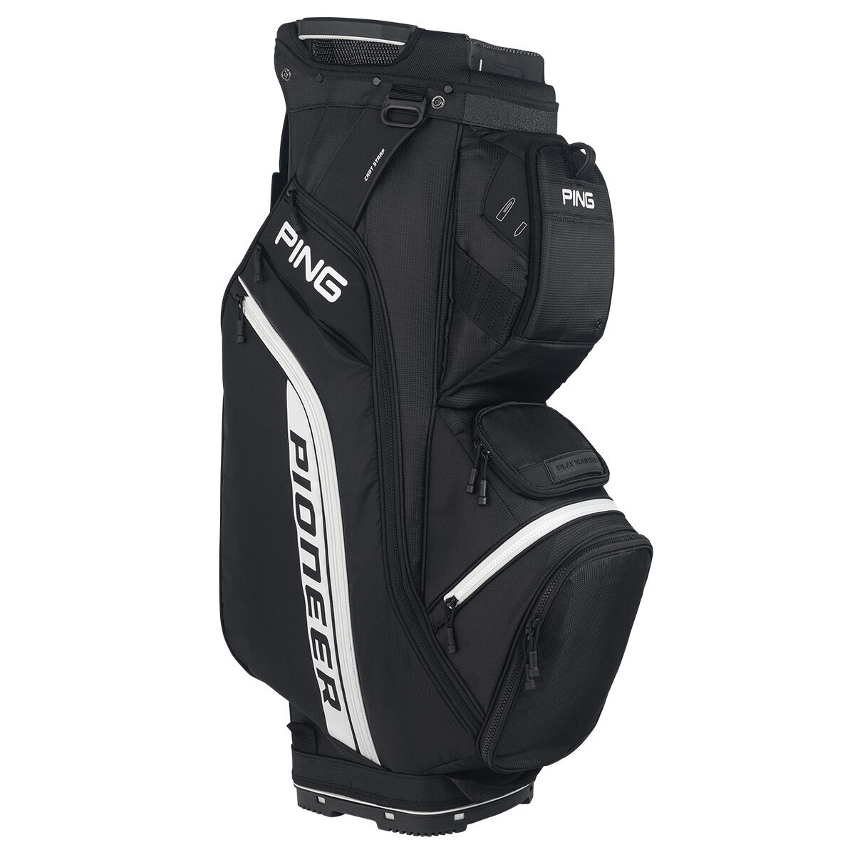 Ping Black and White Lightweight Pioneer 214 Golf Cart Bag 2022 | American Golf, One Size