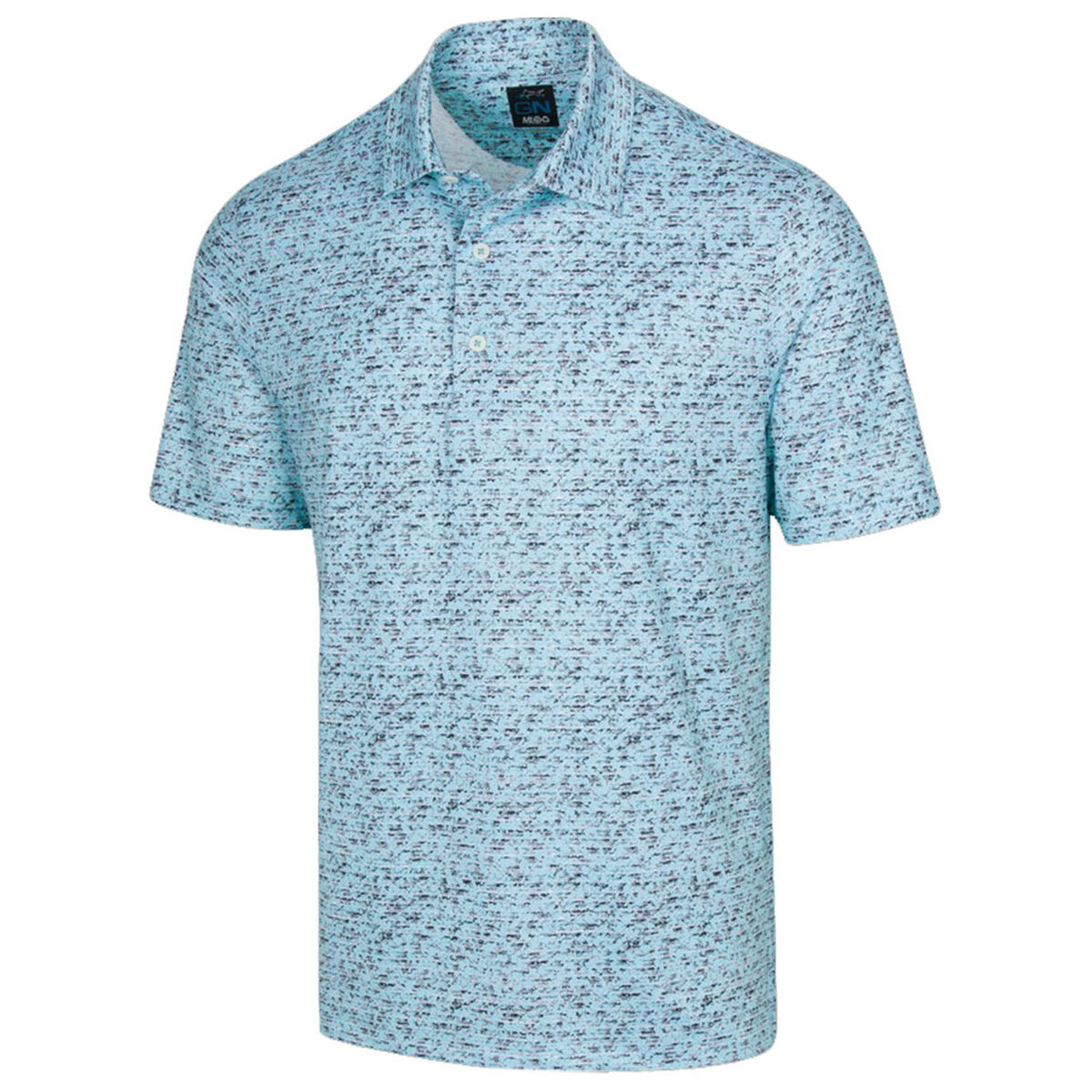 Greg Norman Men’s Blue Comfortable Tropical Wave ML75 Golf Polo Shirt, Size: L | American Golf