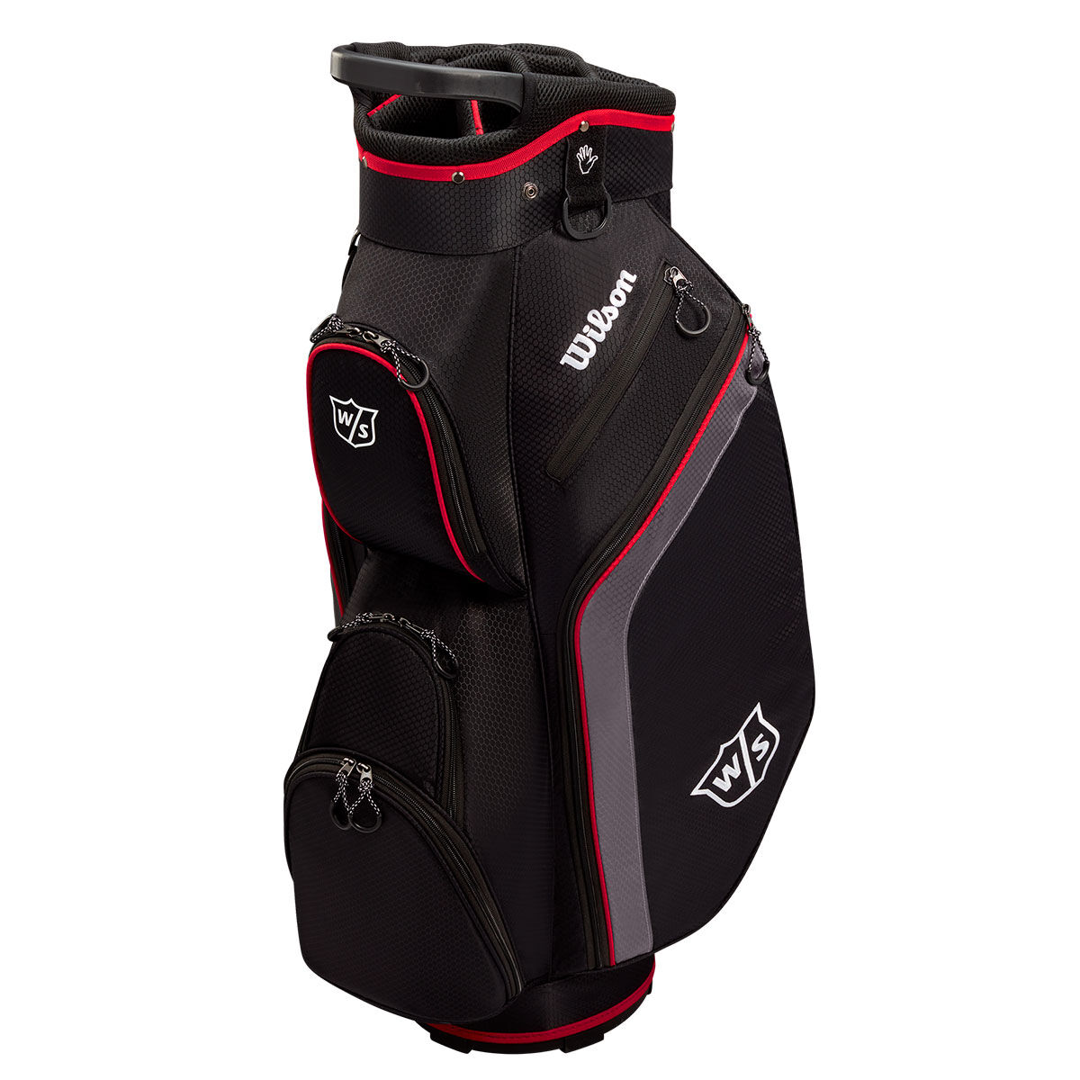 Wilson Staff Golf Cart Bag, Mens Black, Charcoal and Red Golf Lite III, Size: One Size | American Golf