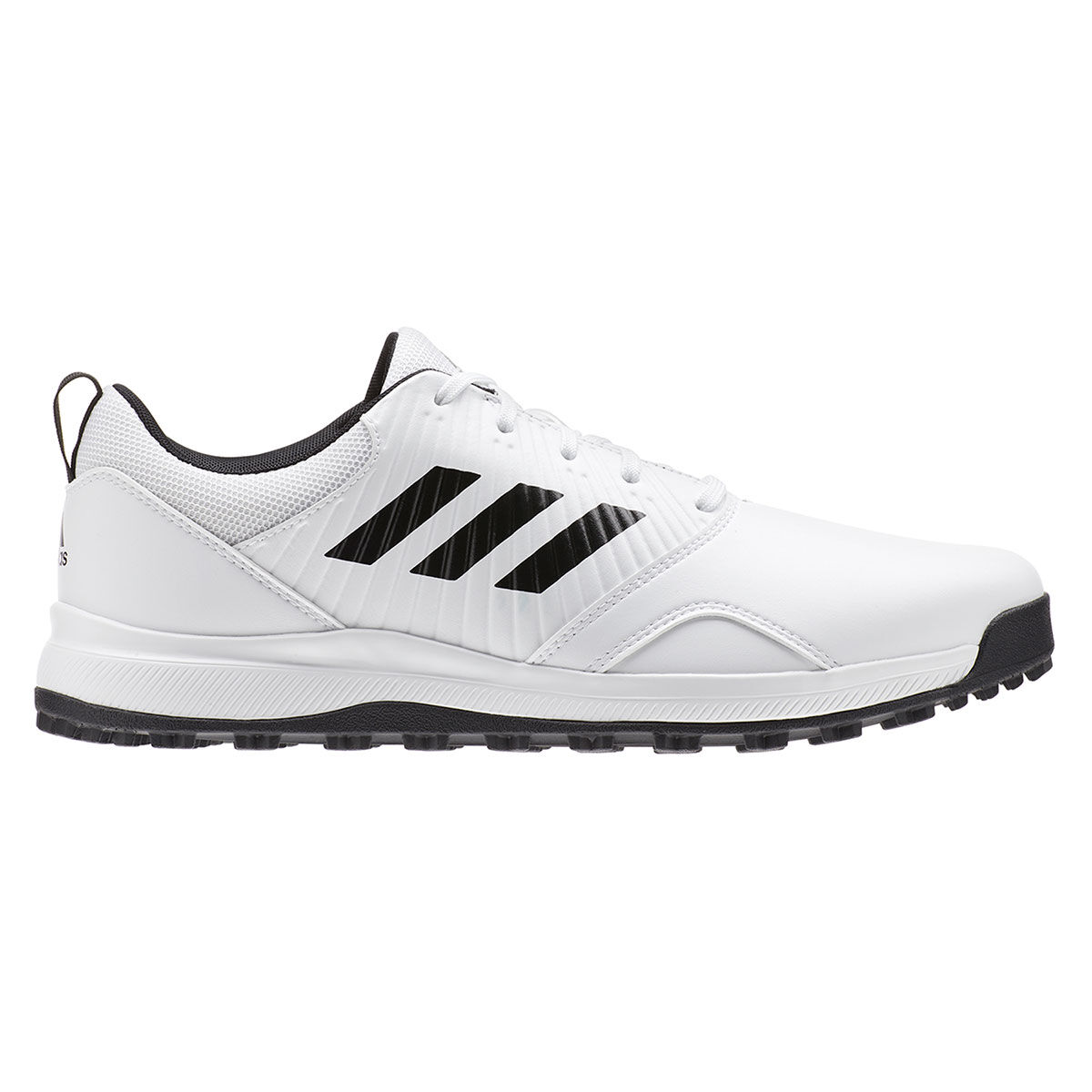 adidas Men’s CP Traxion Spikeless Golf Shoes, Mens, White/core black/grey six, 8, Wide | American Golf