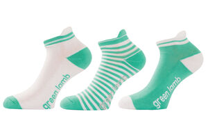 Green Lamb Patterned Ladies Socks 3 Pack