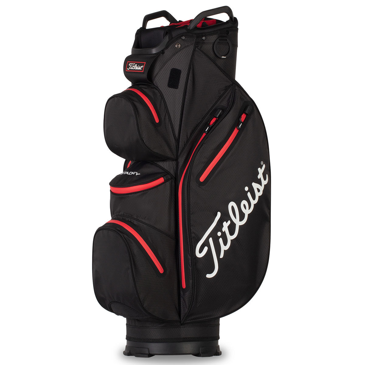 Titleist Golf Cart Bag, Black and Red Long Lasting StaDry 14 | American Golf, One Size
