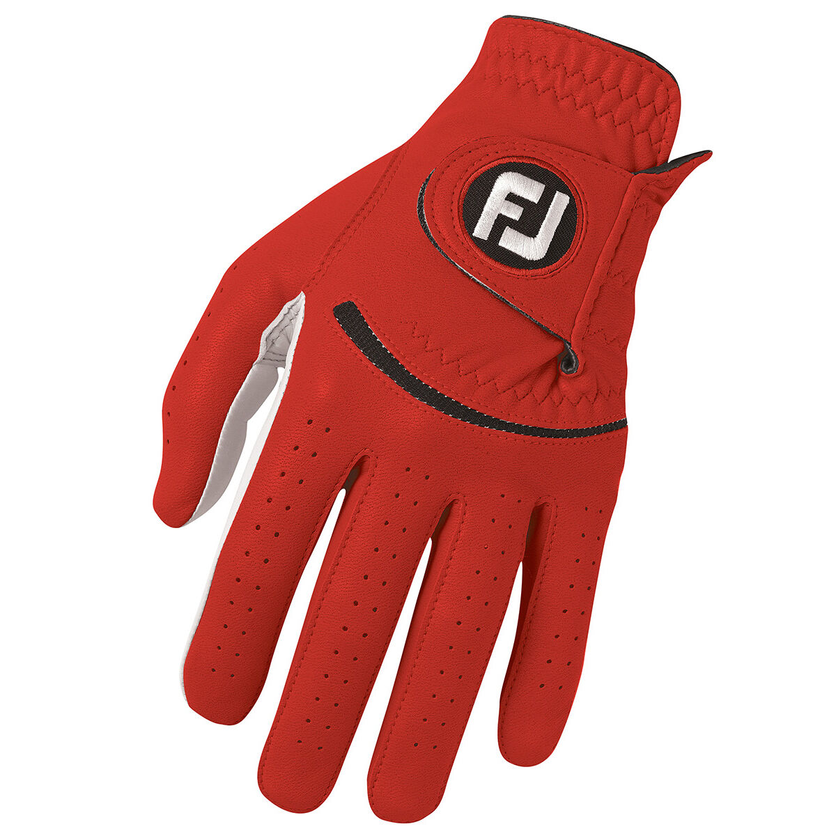 FootJoy Mens Red Logo Print FJ Spectrum Left Hand Golf Glove, Size: Large | American Golf