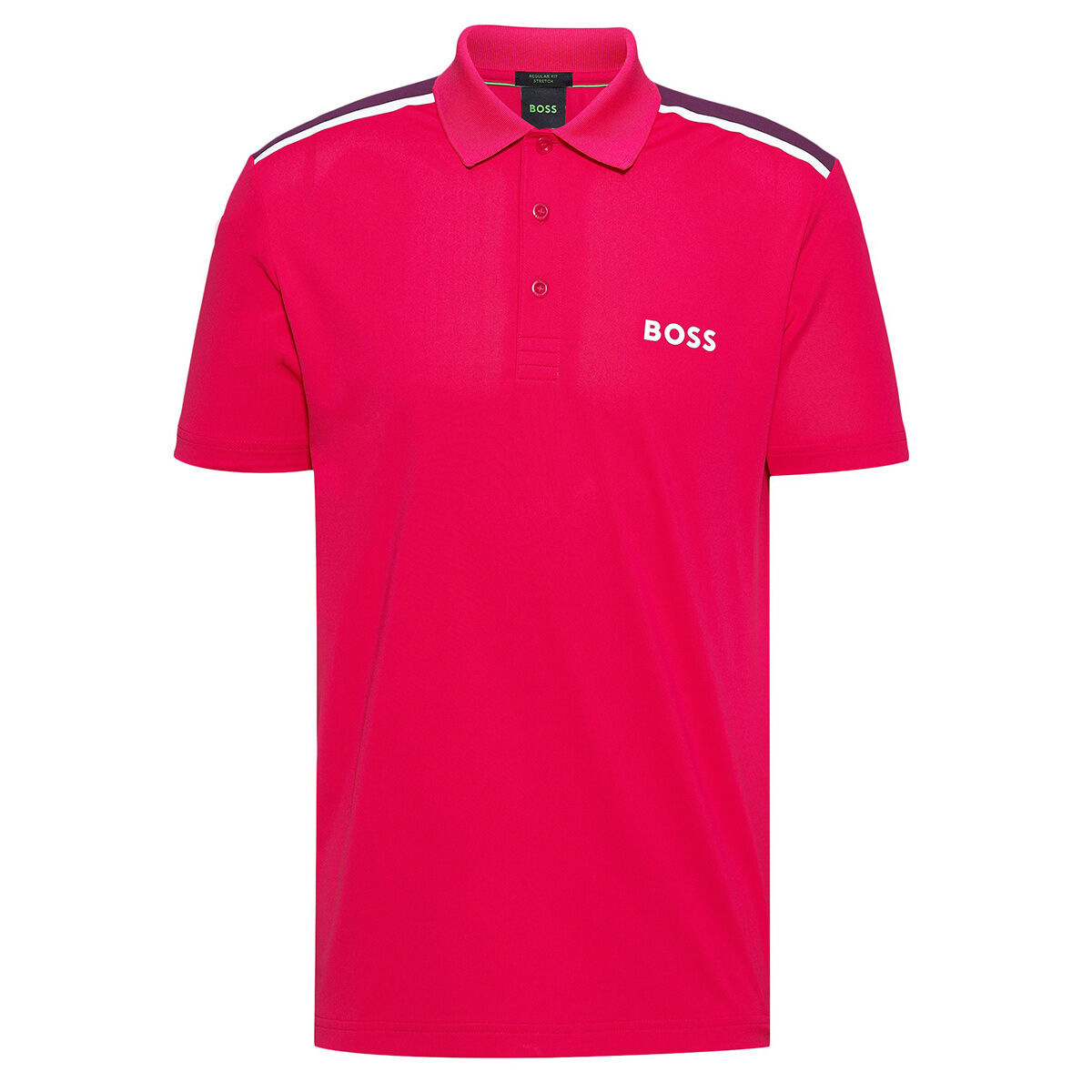 Hugo Boss Men’s Paddytech Golf Polo Shirt, Mens, Open pink, Medium | American Golf