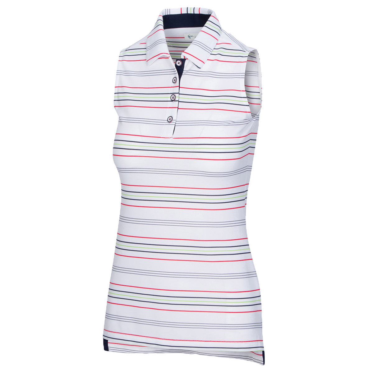 Greg Norman Womens Ferry Sleeveless Golf Polo Shirt, Female, White, Large | American Golf