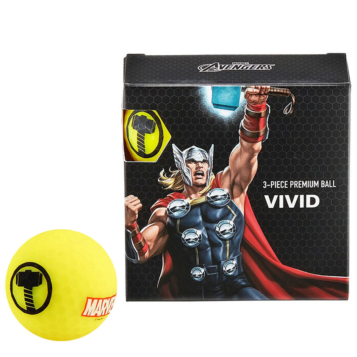 Volvik Marvel 4 Golf Ball Pack, Male, Thor, One Size | American Golf