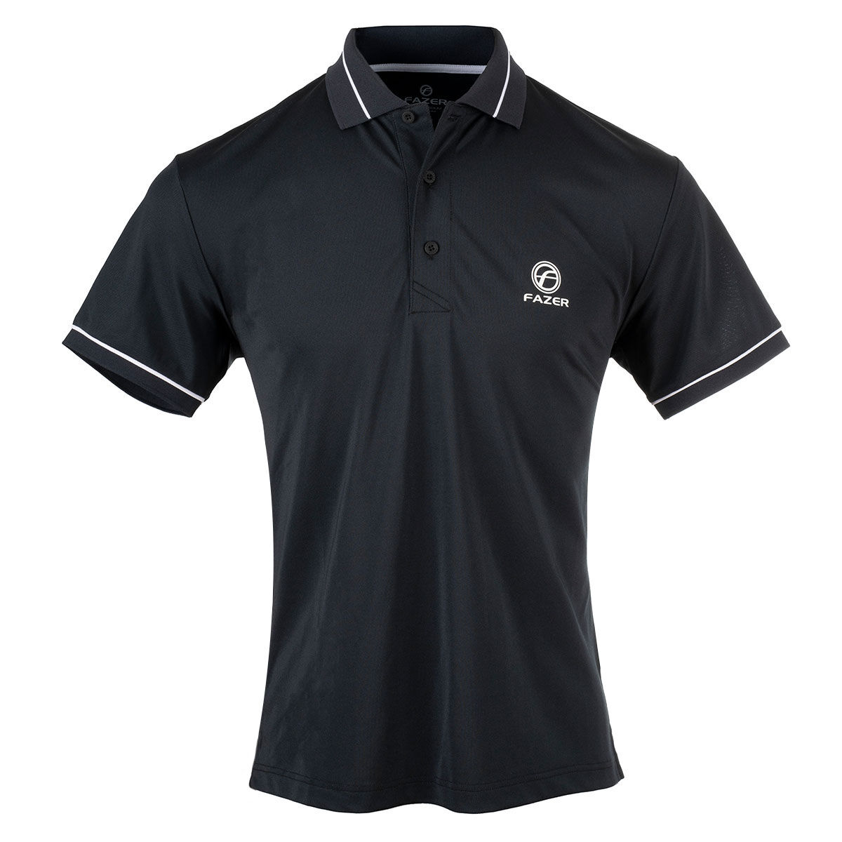 Fazer Men’s Pierre Core Golf Polo Shirt, Mens, Black, Small | American Golf