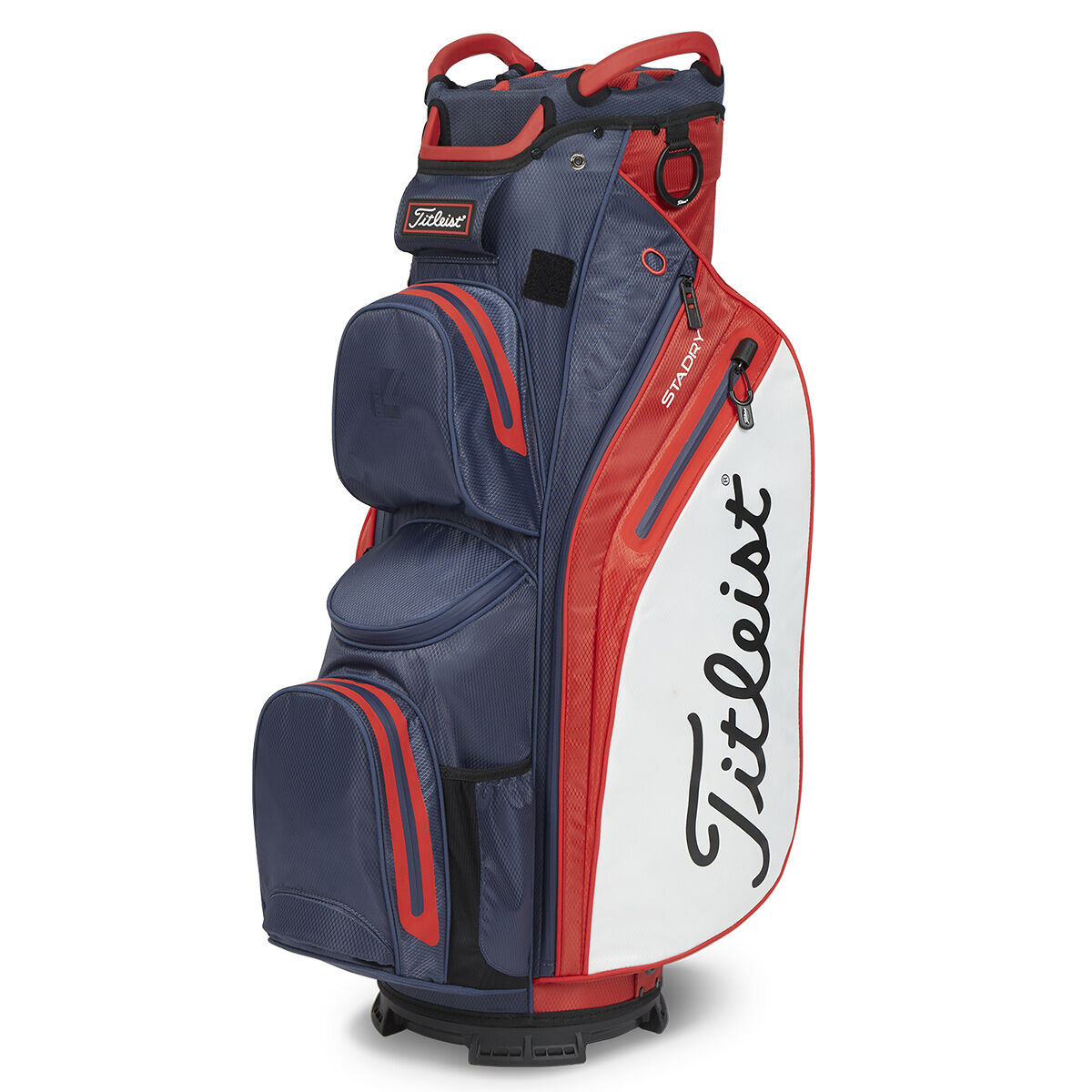 Titleist 14 StaDry Waterproof Golf Cart Bag, Navy/red/white | American Golf