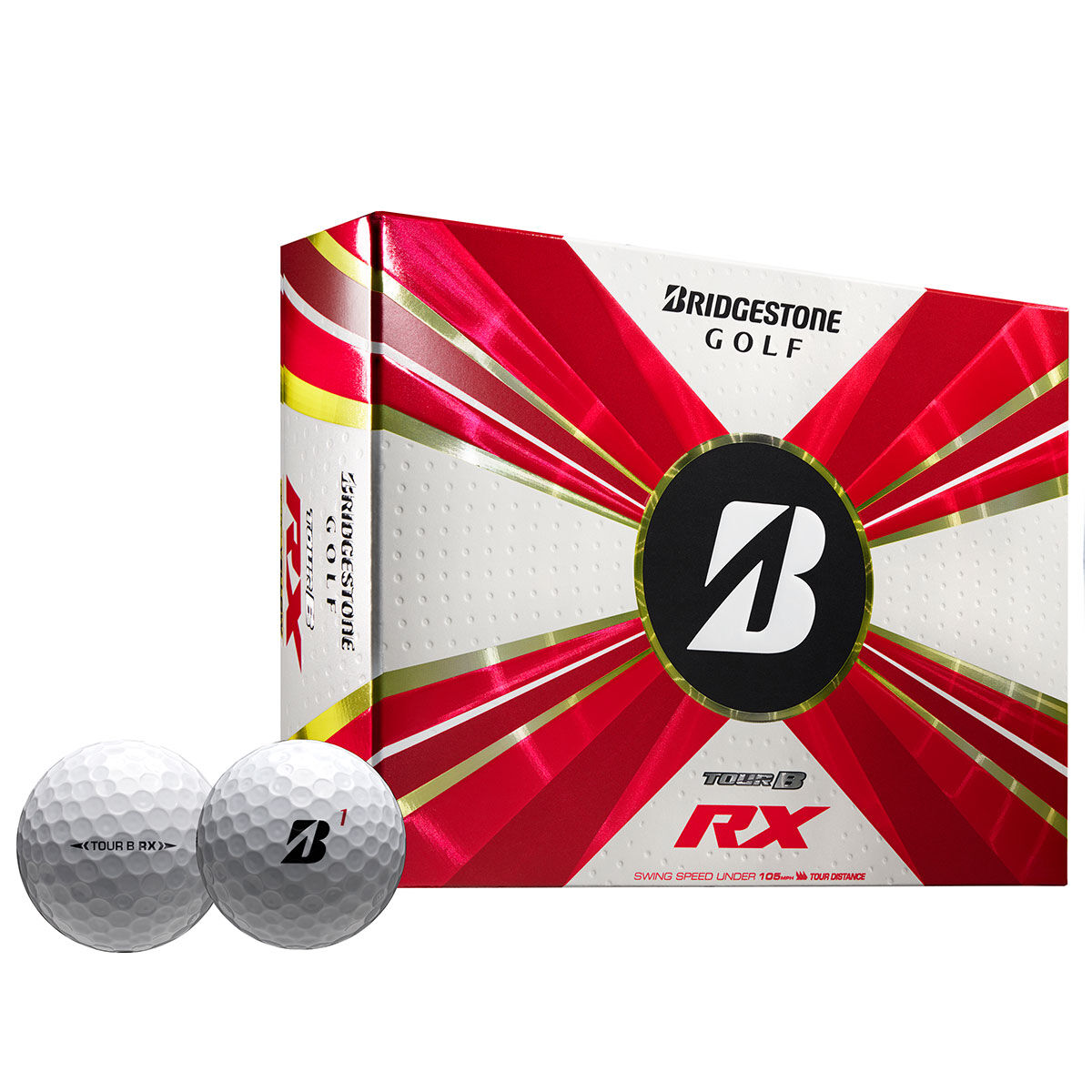Bridgestone Tour B RX 12 Golf Ball Pack, Male, White, One Size | American Golf