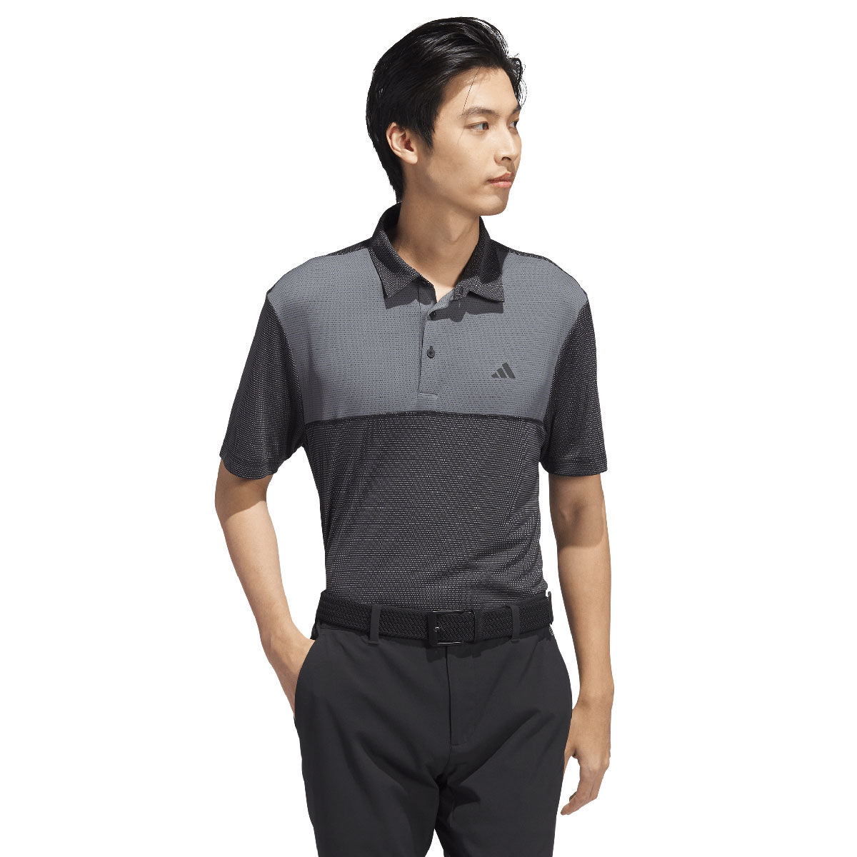 adidas Men’s Core Colourblock Golf Polo Shirt, Mens, Black, Medium | American Golf
