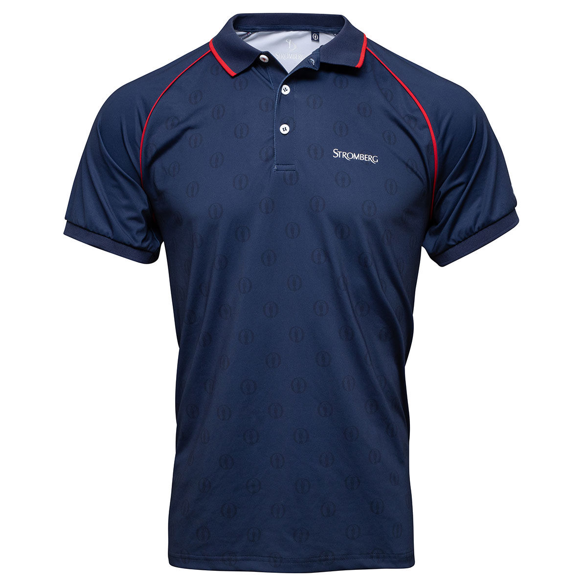 Stromberg Mens Dark Blue Comfortable The Open Curtis Golf Polo Shirt, Size: Small | American Golf