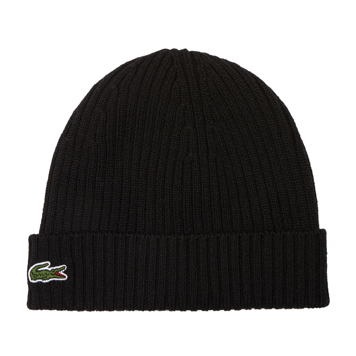 Lacoste Men’s Ribbed Golf Beanie, Mens, Black, One size | American Golf