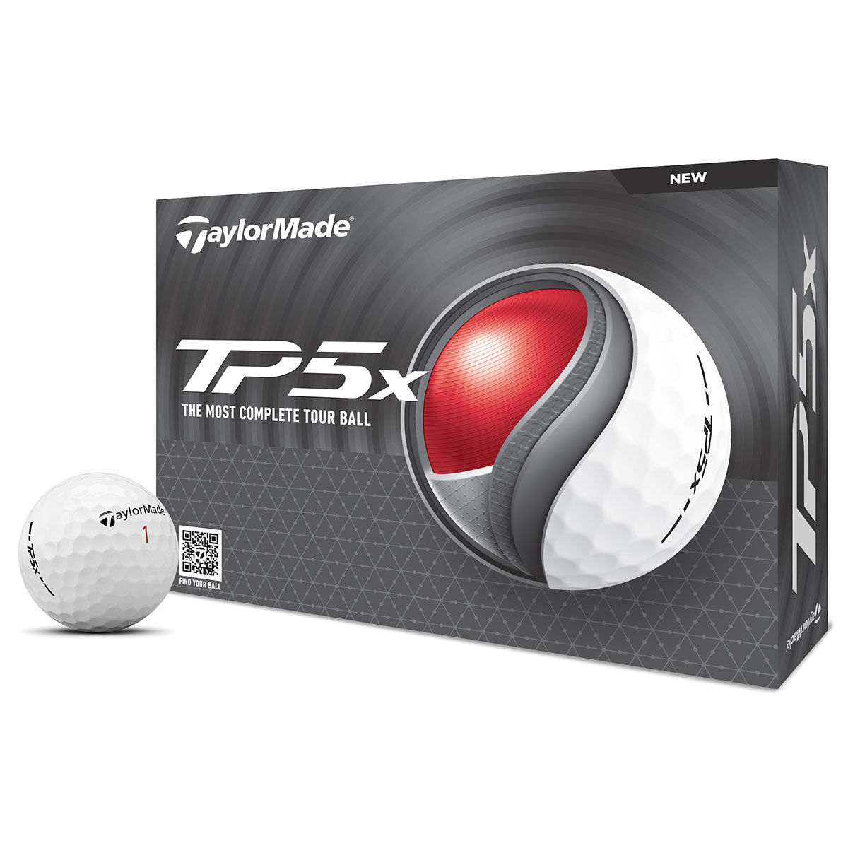 TaylorMade TP5 X 12 Golf Ball Pack, Mens, White | American Golf