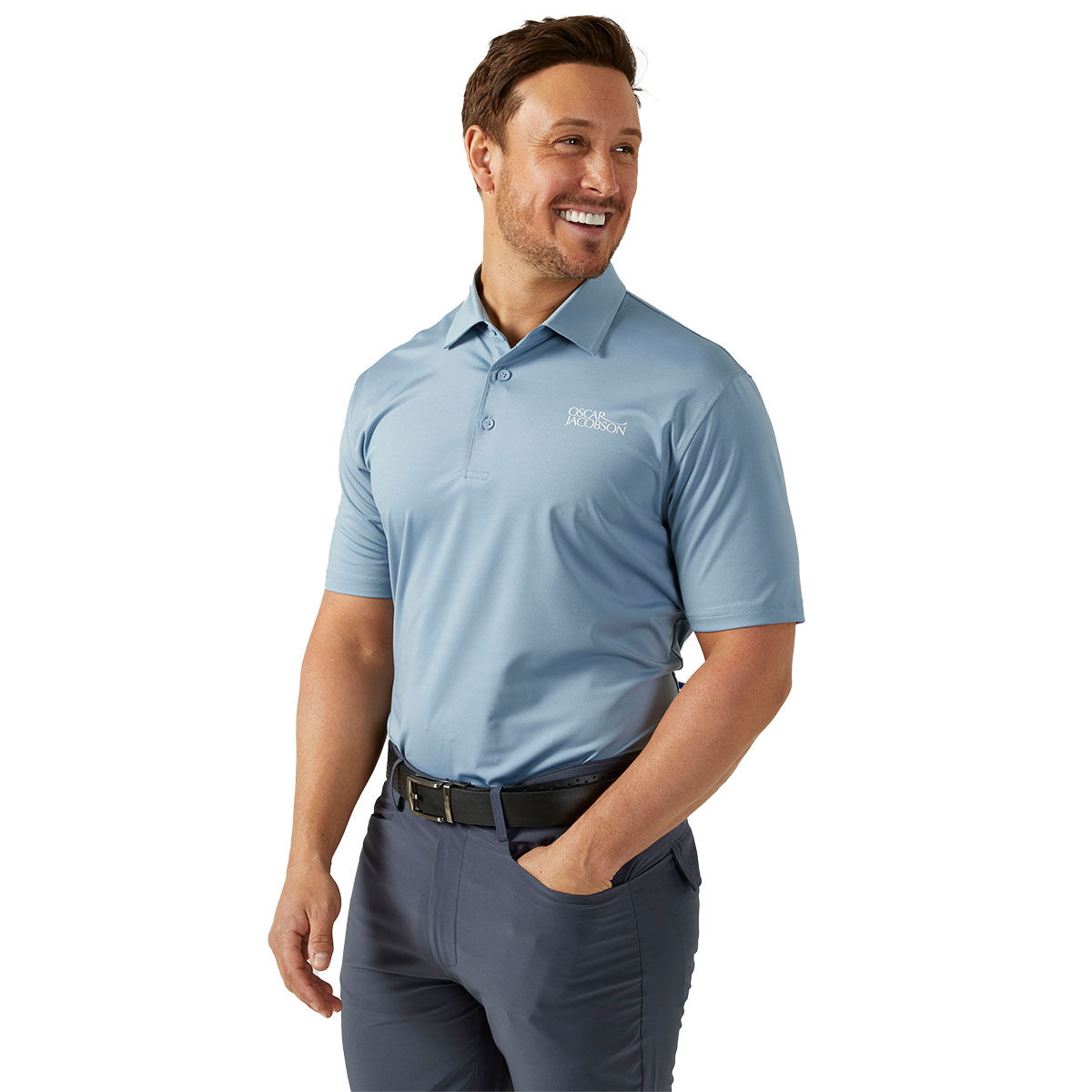 Oscar Jacobson Men’s Bullock Tour Golf Polo Shirt, Mens, Nautical, Medium | American Golf