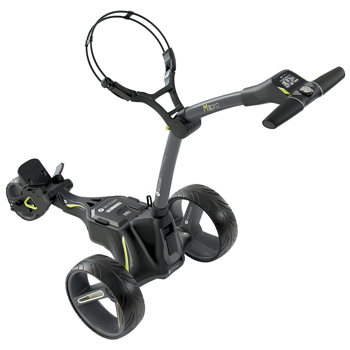 Motocaddy M3 Pro Standard Range Lithium Electric Golf Trolley (with Accessories), 18 hole, Graphite | American Golf