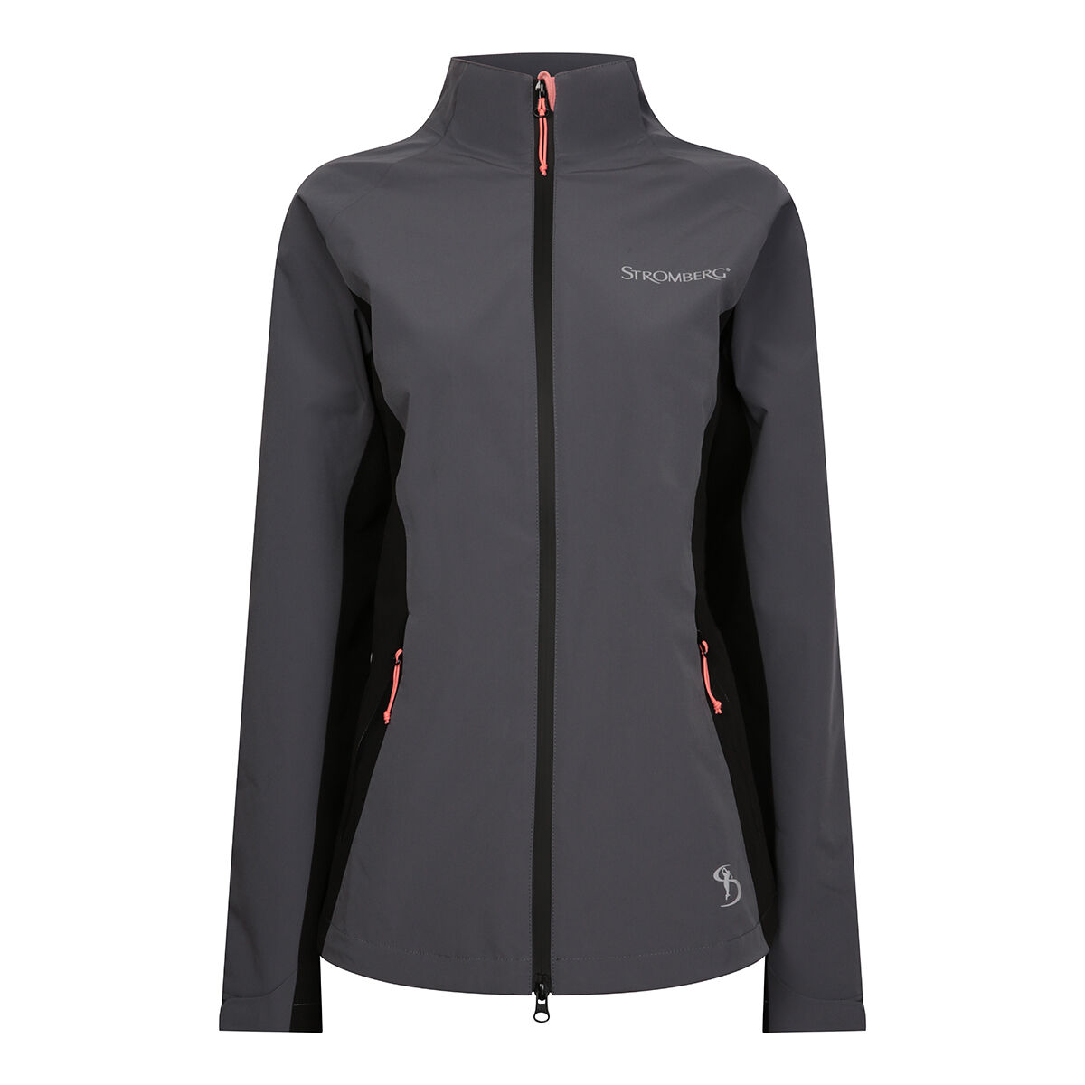 Stromberg Womens Grey And Black Waterproof Plain Ciganda Golf Jacket, Size: 16 | American Golf