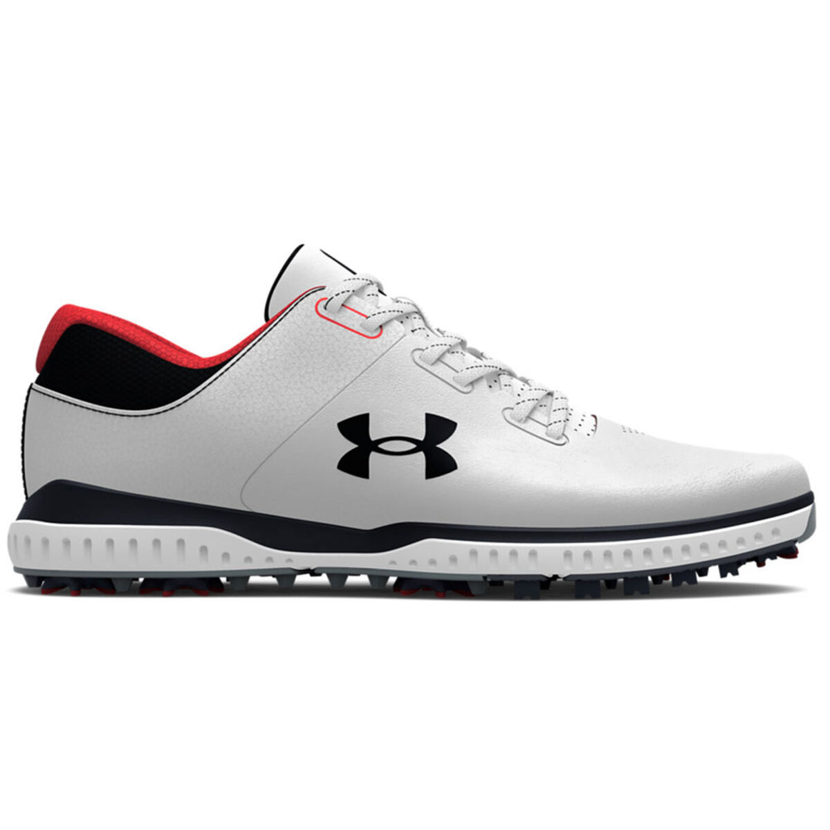 Under Armour Men’s Medal RST Waterproof Spiked Golf Shoes, Mens, White/black/black, 9 | American Golf