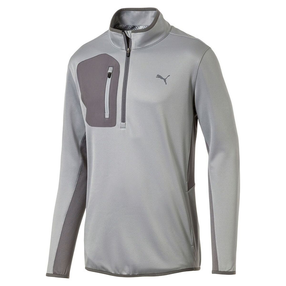 PUMA Men’s Tech Half Zip Golf Jacket, Mens, Quarry, Small | American Golf