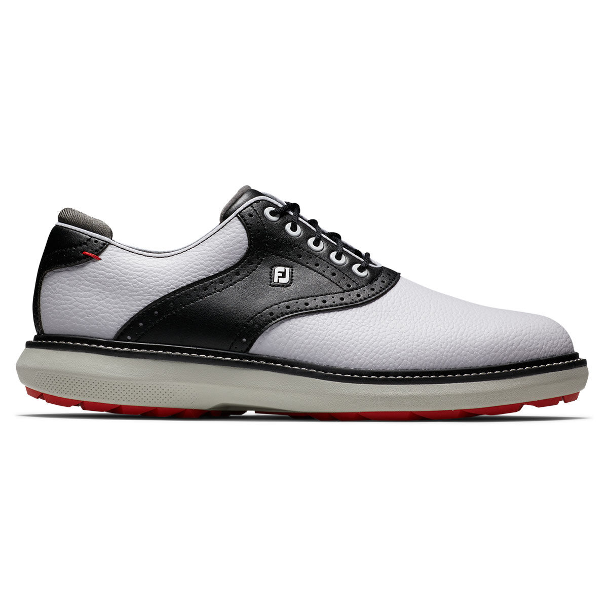 FootJoy Men’s Traditions Waterproof Spiked Golf Shoes, Mens, White/navy, 7.5, Regular | American Golf