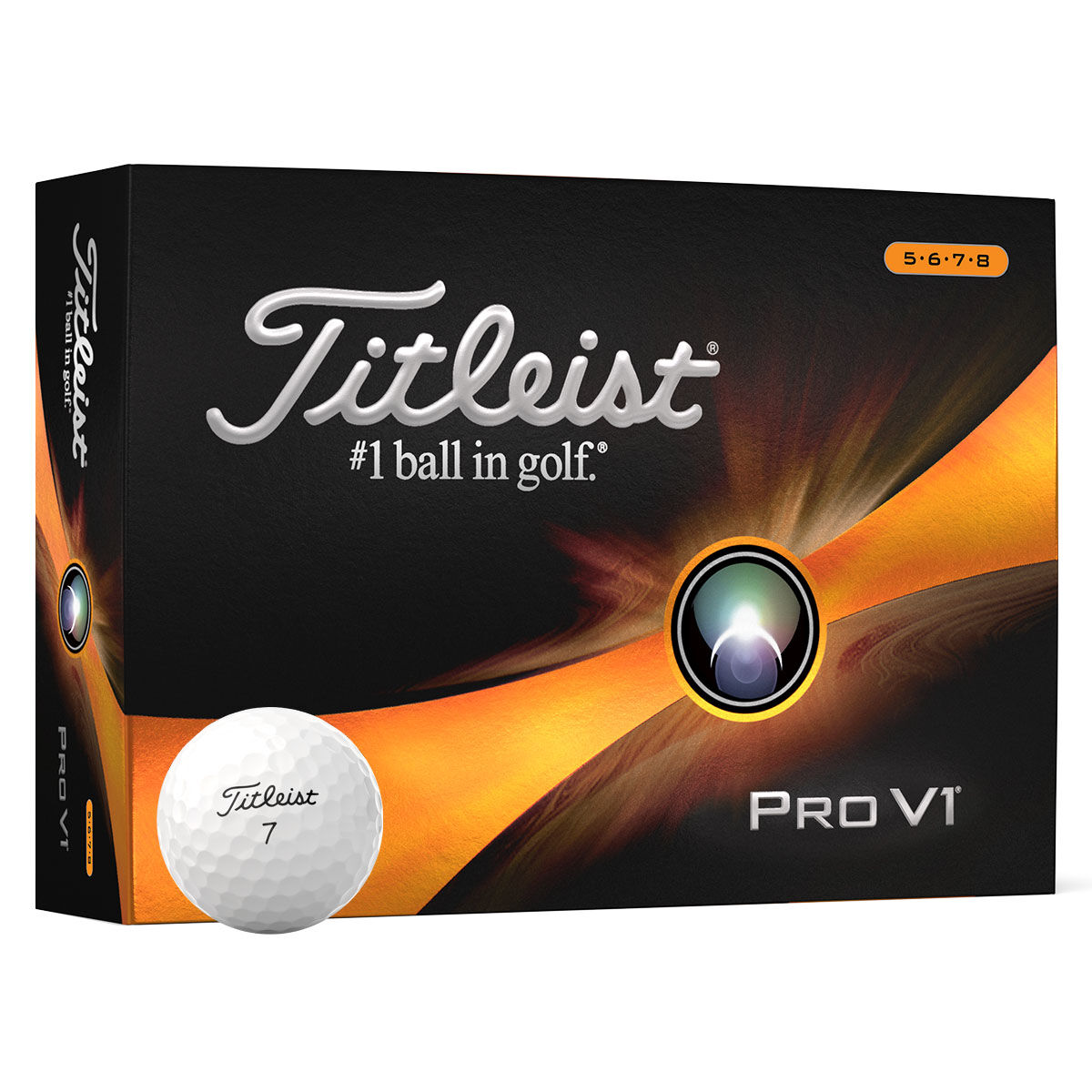 Titleist White Pro V1 High Number 12 Golf Ball Pack | American Golf, One Size