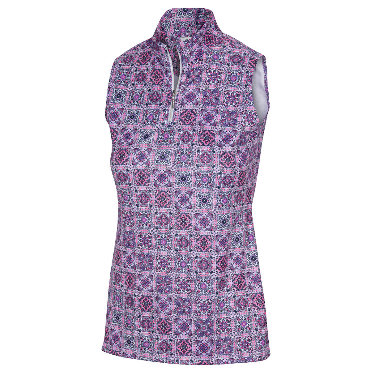 Greg Norman Women’s Purple Terrasa Sleeveless Golf Polo Shirt, Size: S | American Golf