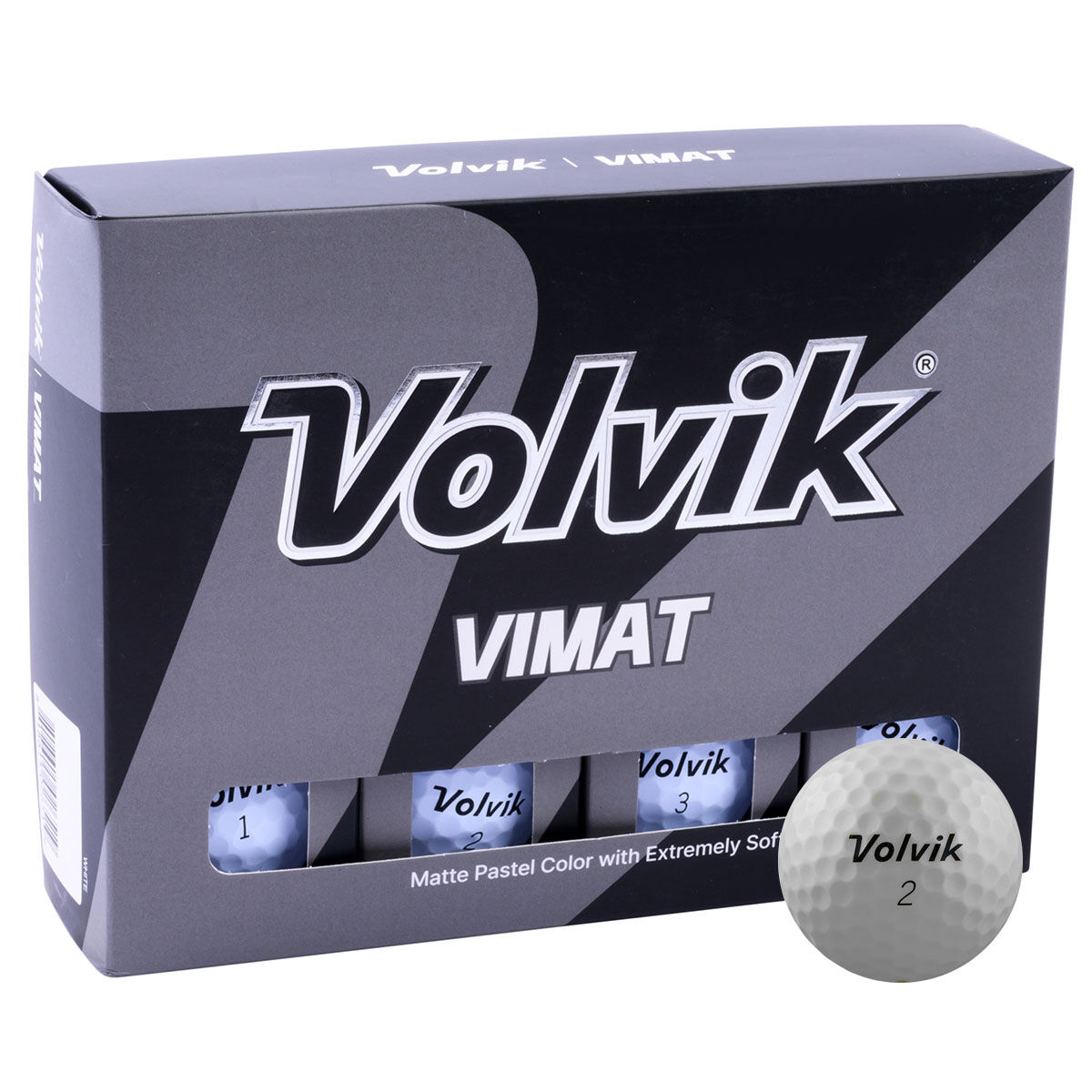 Volvik White Dimple ViMat 12 Golf Ball Pack | American Golf, One Size