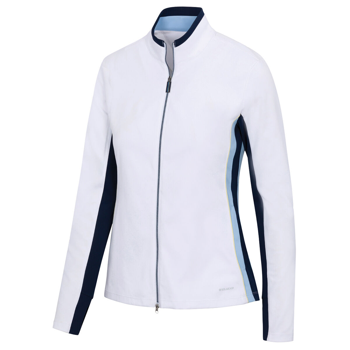 Greg Norman Womens Carlyle Full Zip Golf Mid Layer, Female, White, Xl | American Golf