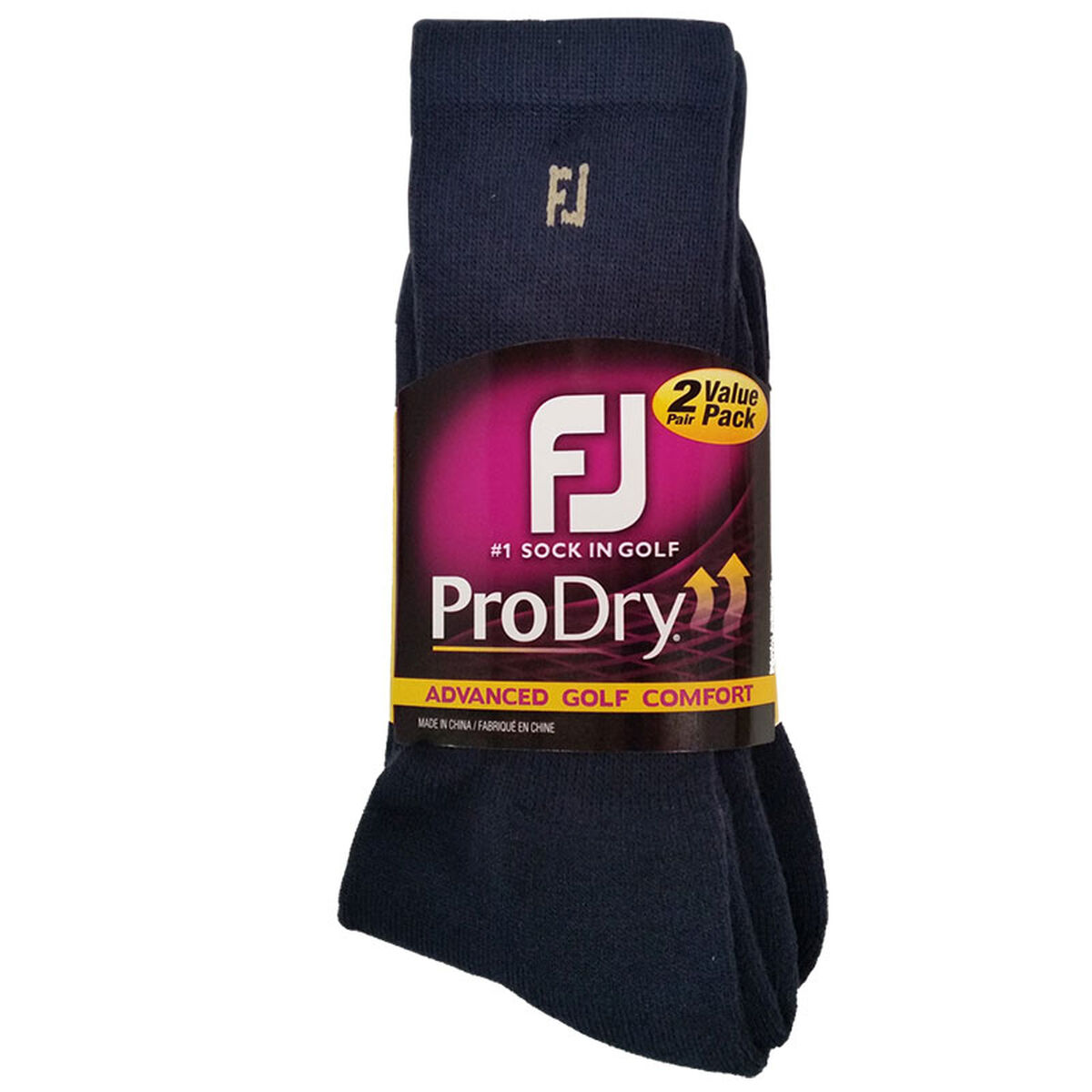FootJoy Mens Navy Blue ProDry Pack of 2 Socks, One Size | American Golf